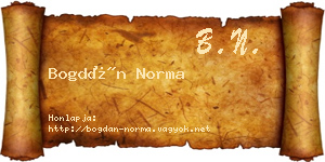 Bogdán Norma névjegykártya